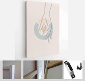 Modern Abstract Art Illustration with Woman Hands. Set of aesthetic organic art in one line style for house decoration - Modern Art Canvas - Vertical - 1957430644 - 80*60 Vertical