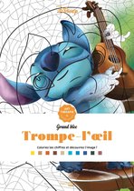 GRAND BLOC DISNEY TROMPE-L OEIL - Kleurboek voor volwassenen