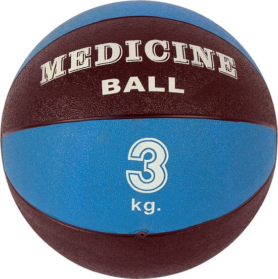 Médecine-ball 3 kg | Bleu Noir | Ballon de fitness | Balle de slam | Mambo  Max | bol.com