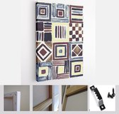 Geometric painting mixed technique background - Modern Art Canvas - Vertical - 260278556 - 80*60 Vertical