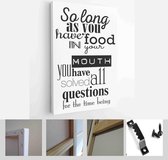 Food typographic quotes in retro style. Vector EPS 10 illustration - Modern Art Canvas - Vertical - 396503473 - 50*40 Vertical