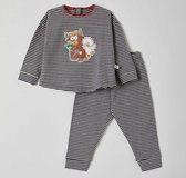 Woody pyjama meisjes - koe - streep - 212-3-PZG-Z/916 - maat 80