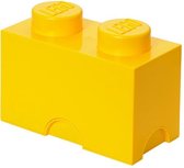LEGO Opbergbox Brick 2 - Geel - 2.6 L - 12,5 cm x 25 cm x 18 cm