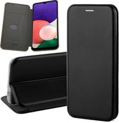 Hoesje geschikt voor Samsung Galaxy A22 5G - Bookcase Zwart - Wallet Hoesje