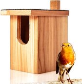 Blumfeldt Nestkast voor roodborstjes - Vogelhuisje - weerbestendig - ophangsysteem - 13,5 x 21 x 16 cm