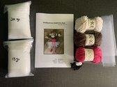 IK-KE - Haakpakket Ballerina aap - donker roze met witte tule