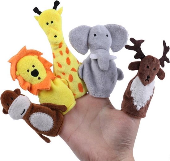 Verrassend genoeg meesterwerk Voeding Vingerpoppetjes - Wilde dieren - knuffels voor om je vinger - dierentuin -  olifant -... | bol.com