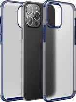 Vierhoekige schokbestendige TPU + pc-beschermhoes voor iPhone 13 Pro Max (blauw)