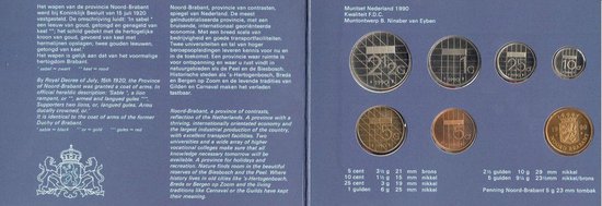 Thumbnail van een extra afbeelding van het spel Muntset 1990 - Rijksdaalder - gulden - 25 cent - 10 cent - 5 cent