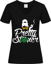 Toxicus Dames T-Shirt Pretty Stoner zwart L