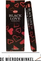 De Wierookwinkel – Doos - Wierook - Black Love - Zwarte Liefde - Black Love Wierook - Wierookstokjes Black Love - (HEM) - Wierooksticks - Incense sticks - 6 Kokers - 120 Stokjes