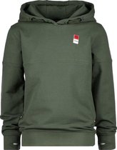 Vingino Hoodie B-basic Jongens Katoen Groen/wit/rood Maat 140