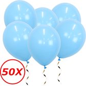 Lichtblauwe Ballonnen Gender Reveal Babyshower Versiering Verjaardag Versiering Blauwe Helium Ballonnen Feest Versiering 50 Stuks