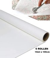 6 ROLLEN PATROONPAPIER van Hoge Kwaliteit, 30gr/m² kleur wit - 10 meter x 1 meter - Nederlandse Kwaliteit , van Accessoires Leduc