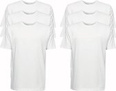 6 pack Classinn® T-SHIRT premium kwaliteit - 100% gekamde katoen wit - Lengte 69 cm - M