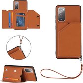 Luxe PU Lederen Wallet Case Geschikt Voor Samsung Galaxy S21 FE 5G (S21FE Fan Edition) - Portemonnee Back Cover Hoesje Met Multi Stand Functie - Kaarthouder Card Case Beschermhoes Sleeve Met 