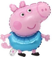 George Ballon - Peppa Pig - 51x41cm - Varken - Blauw - Ballonnen - Helium Ballon - Folie Ballon - Kinderverjaardag - Thema feest - Verrassing - Verjaardag - Folie ballon - Leeg - Versiering - Tekenfilm