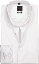 OLYMP Level 5 body fit overhemd - wit fijn twill - Strijkvriendelijk - Boordmaat: 43