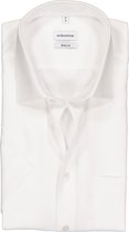 Seidensticker regular fit overhemd - korte mouw - wit - Strijkvrij - Boordmaat: 48