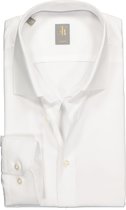 Jacques Britt overhemd - Como slim fit - satijnbinding - wit - Strijkvriendelijk - Boordmaat: 45
