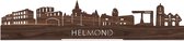 Standing Skyline Helmond Notenhout - 60 cm - Woondecoratie design - Decoratie om neer te zetten - WoodWideCities