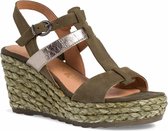 Marco Tozzi Dames Sandaaltje 2-2-28399-26 726 khaki F-breedte Maat: 40 EU