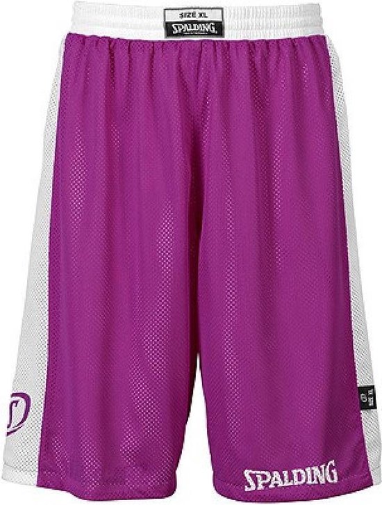 Spalding - Essential - Reversible Basketbal Short - Purple wit - Maat 3XL
