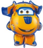 Super Wings Donnie ballon - XL - Geel - 81x70cm - Vliegtuigen - Verjaardag - Versiering kinderfeestje - Super Wings - Folie ballon - Feest - Leeg - Dizzy - Jett - Paul - Donnie