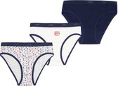 DIM POCKETS - Meisjes Ondergoed - Slipjes - Katoen - 3 stuks - Maat 12 Jaar -Wit / Blauw