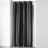 1 Douceur d'intérieur gordijn , ringen , 140 x 240 cm. , 100% polyester , glanzend zwart