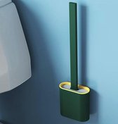 WC borstel | WC borstel met houder | Vrijstaand | Flexibel | Groen | Inclusief ophangsysteem