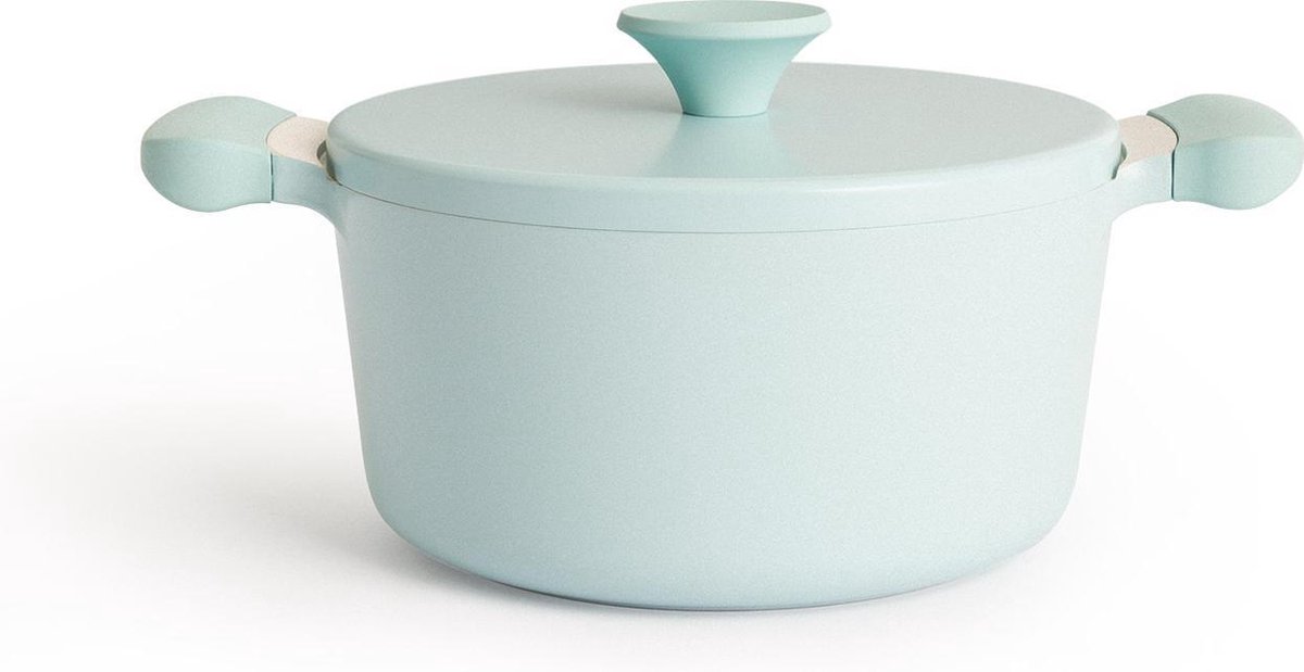 CREATE Aluminium pan 24 cm, met keramisch zand/anti-aanbaklaag, retro design, geschikt voor alle warmtebronnen, robuust en duurzaam, gemakkelijk te