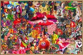 JUNIQE - Poster met kunststof lijst Kiss, 2010 -40x60 /Kleurrijk