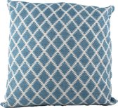 Sierkussen Unique Living - Checkered Blue - 45x45