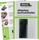 dipos I 2x Beschermfolie mat compatibel met Xiaomi Mi 10T Pro Achterkant Folie screen-protector (expres kleiner dan het glas omdat het gebogen is)