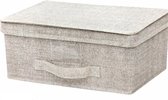 Sterk Opbergmanden 34x24x15cm - Kast Organizers Beige - Multifunctioneel Opberg Box/Doos/Mand/Vakken