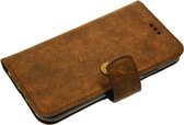 Made-NL Handgemaakte Samsung Galaxy A72 book case zacht soepel bruin vintage leer hoesje