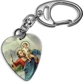 Plectrum sleutelhanger Heilige Christoffel