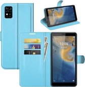 Voor ZTE Blade A31 Litchi Textuur Horizontale Flip Beschermhoes met Houder & Kaartsleuven & Portemonnee (Blauw)