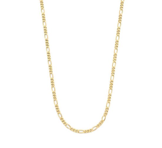 Gouden Figaro schakelketting van 2,2 mm breed.