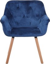 Liv's Sneppen Eetkamerstoel - Modern - Blauw - Hout - 67 cm x 60 cm x 83 cm