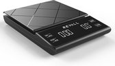 REVALL Precisie Keukenweegschaal - Digitale Keukenweegschaal - Zwart