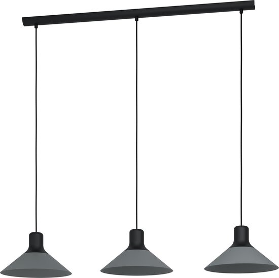 EGLO Abreosa Hanglamp - E27 - 108 cm - Zwart/Grijs