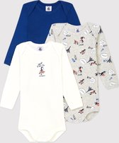 Petit Bateau 3 Pack Baby Jongens Rompertje - Maat 86
