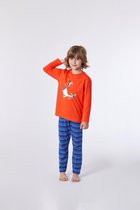 Woody pyjama jongens - oranje - ijsbeer - 212-1-PLS-S/546 - maat 176