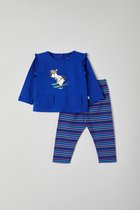 Woody pyjama baby meisjes - blauw - ijsbeer - 212-3-PLG-S/852 - maat 68