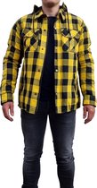 Blouson moto Lumberjack jaune avec protection (amovible). Taille M.