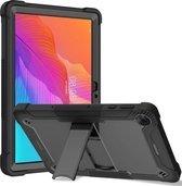 Voor Huawei MatePad T 10s siliconen + pc schokbestendige beschermhoes met houder (zwart)
