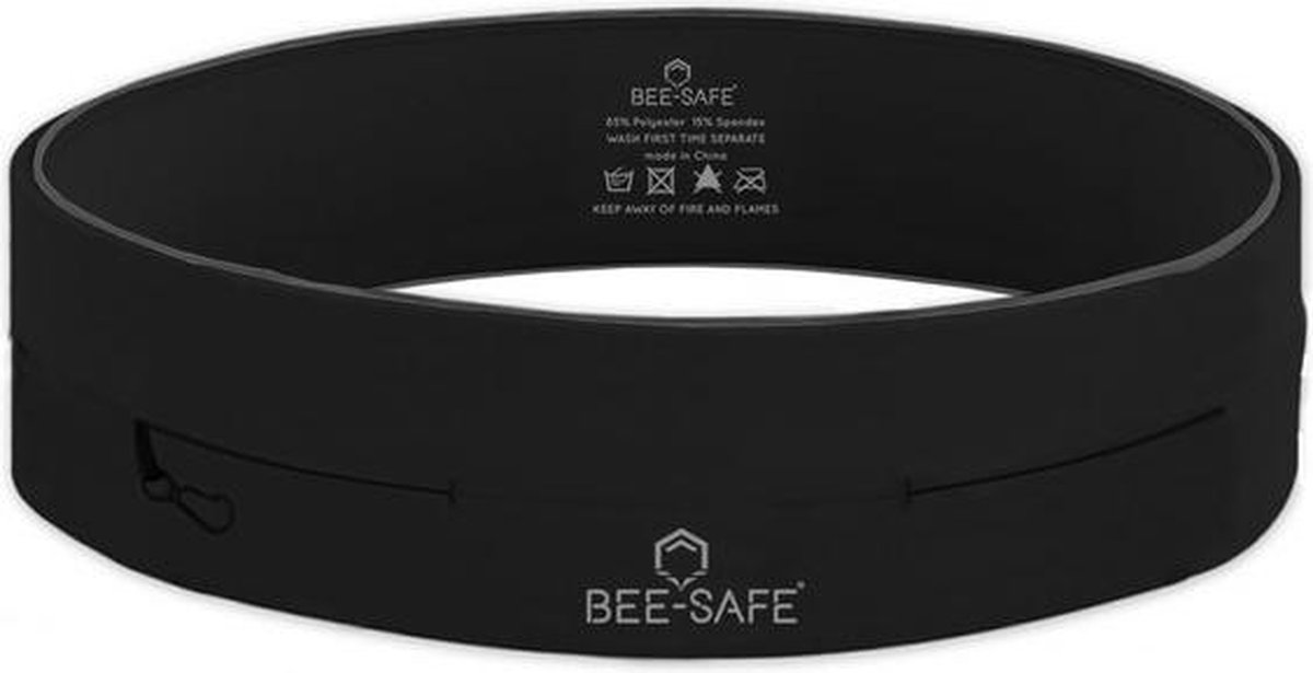 Smart Waistbelt | BEE SAFE black -L- | heuptas | telefoonhouder | hardloopriem | drinkgordel