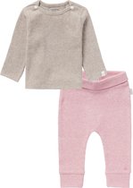 Noppies SET(2delig) Broekje NAURA ROSE en Shirt NATAL TAUPE - Maat 56